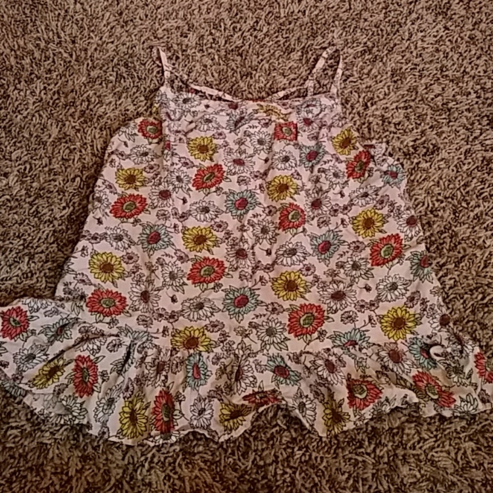 Flower spaghetti strap blouse